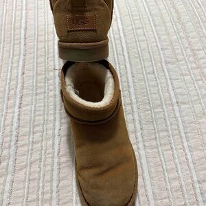 UGG Tan Suede Ankle Boots